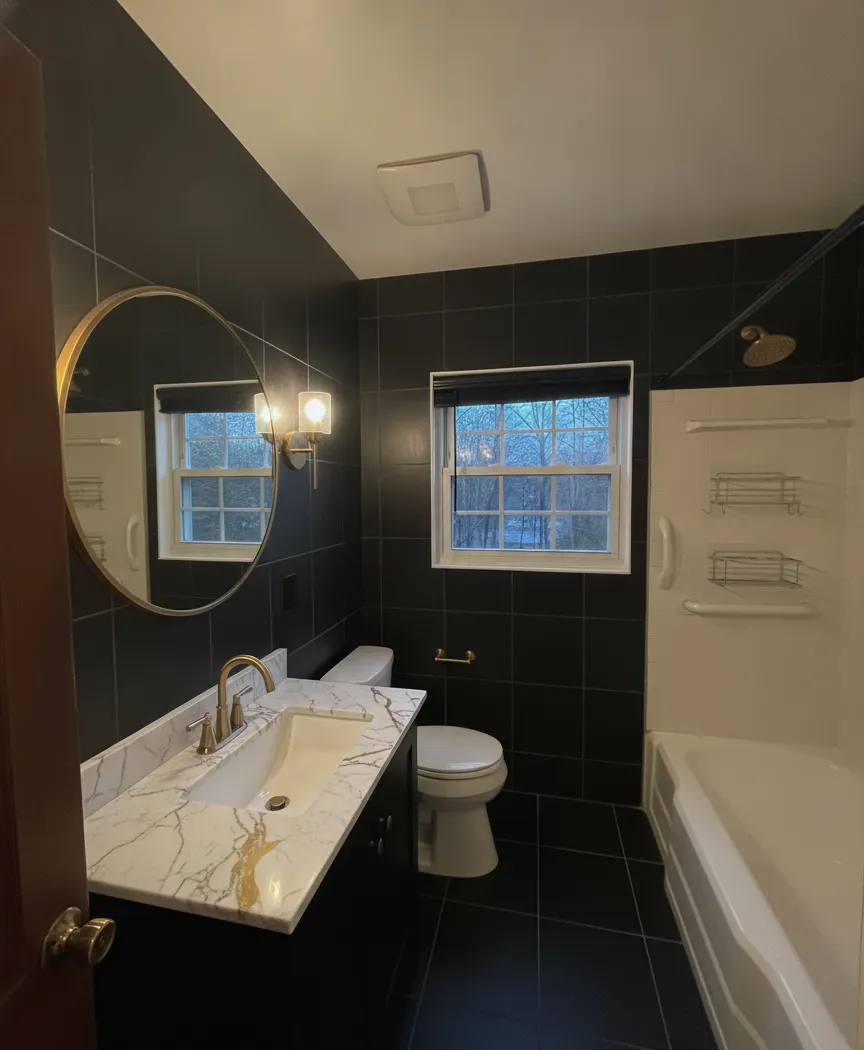 After: Black and gold
