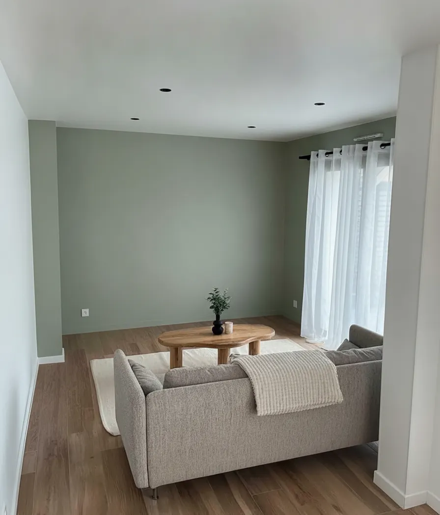 After: Sage walls