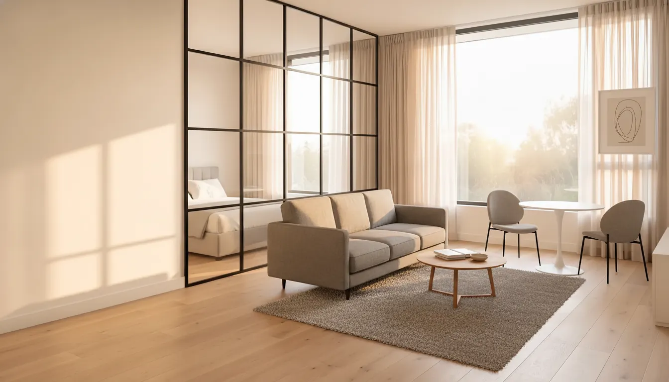 After: Glass-partition studio