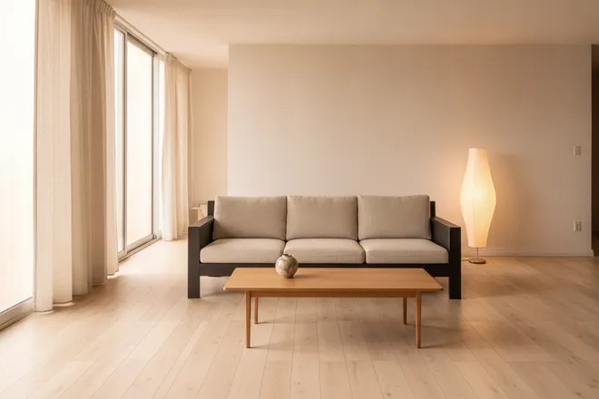 Japandi living room render