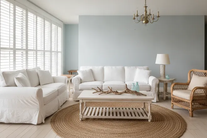 Coastal living room render