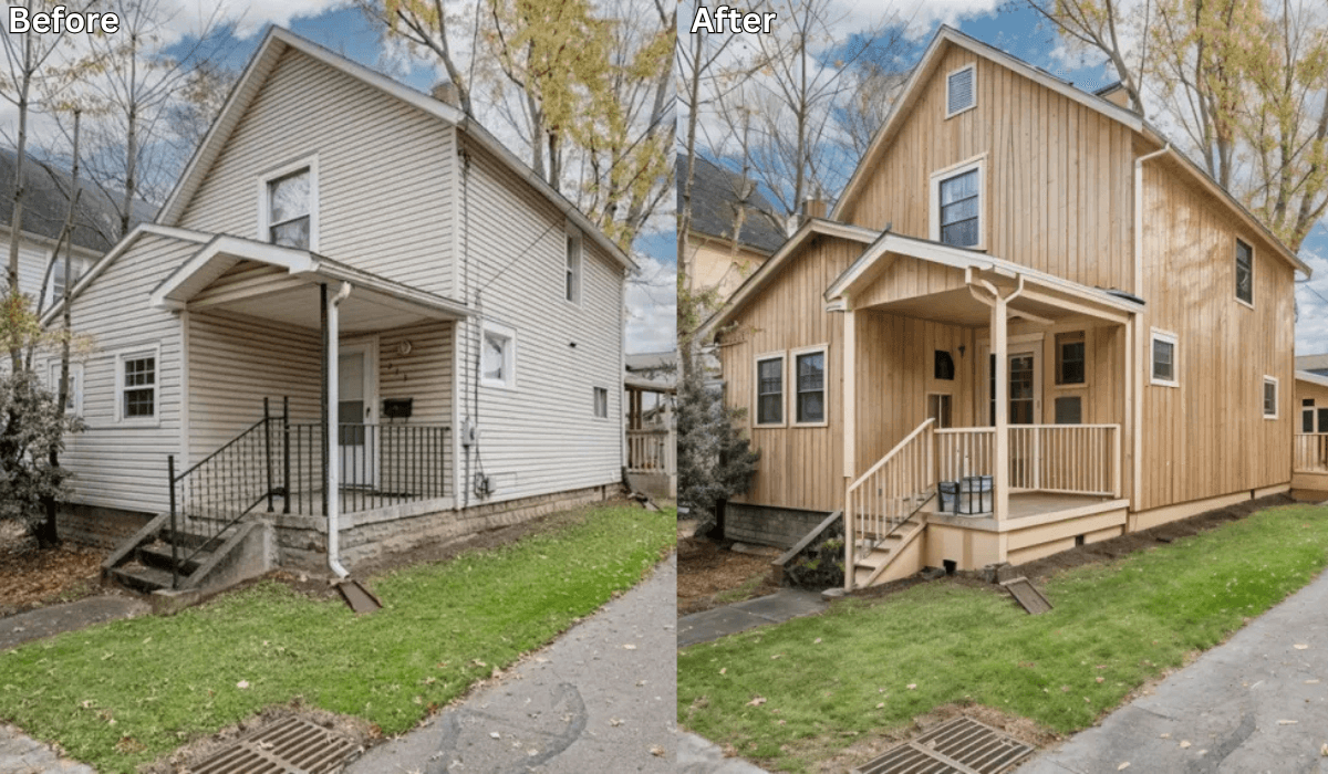 How can I upload a picture of my house and try paint colors?