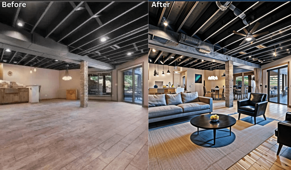 From Dull to Designer: AI Living Room Transformations