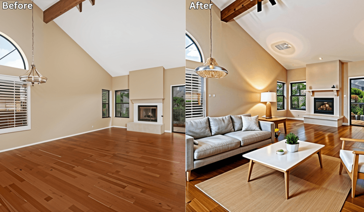 High Ceilings, Big Problem: How AI Makes Large Living Rooms Feel Cozy