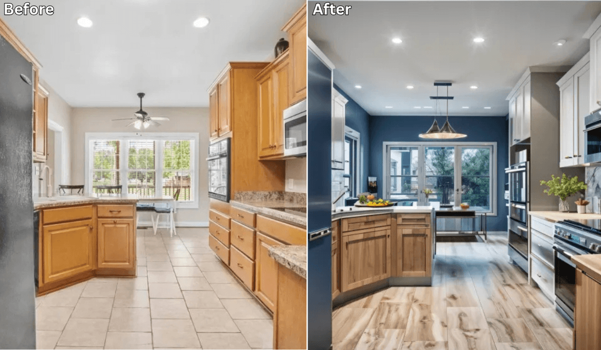 How to Change Cabinet Color Using AI