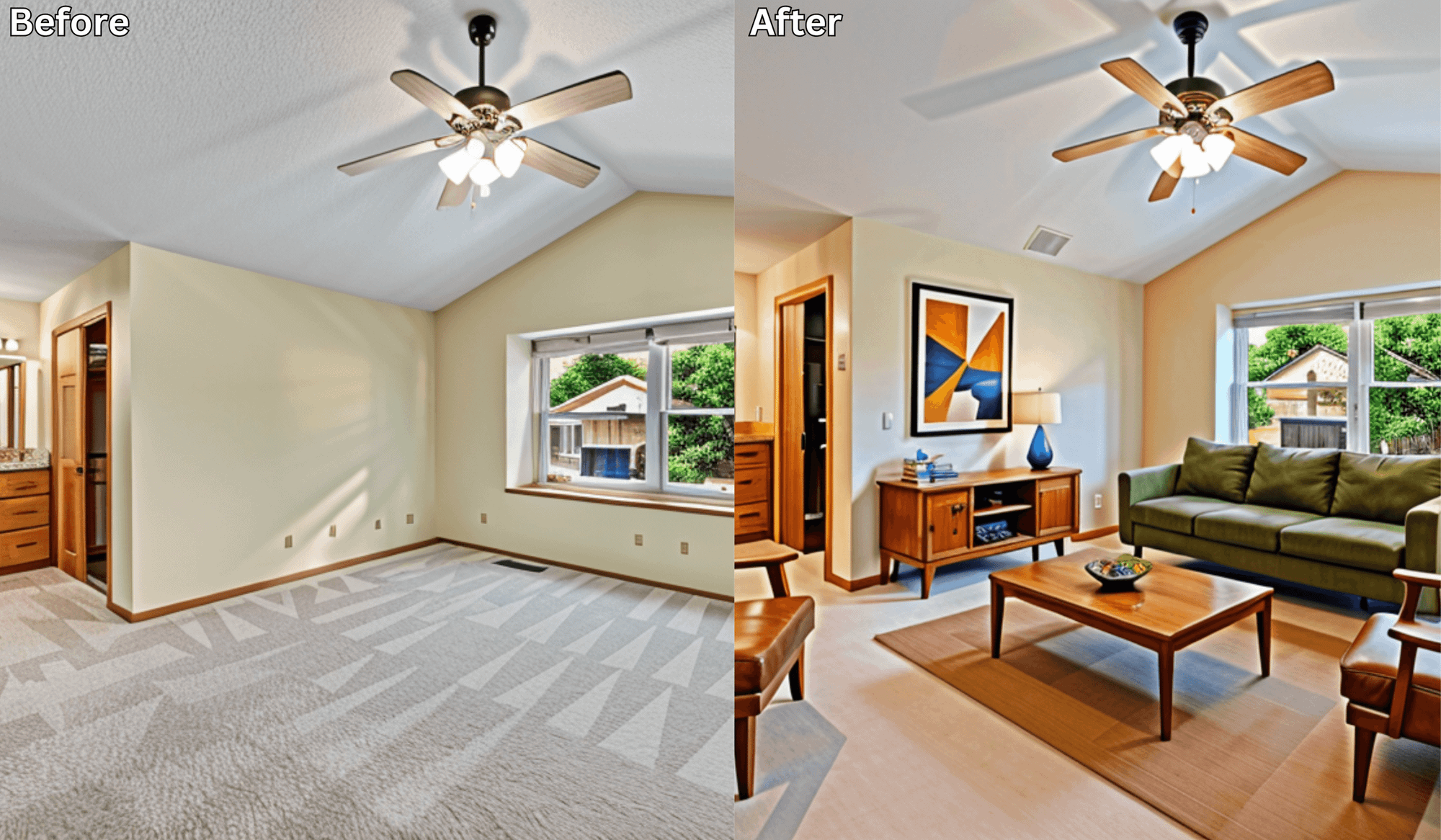 Transform Empty Rooms Instantly: AI-Powered Virtual Staging by Renovate AI