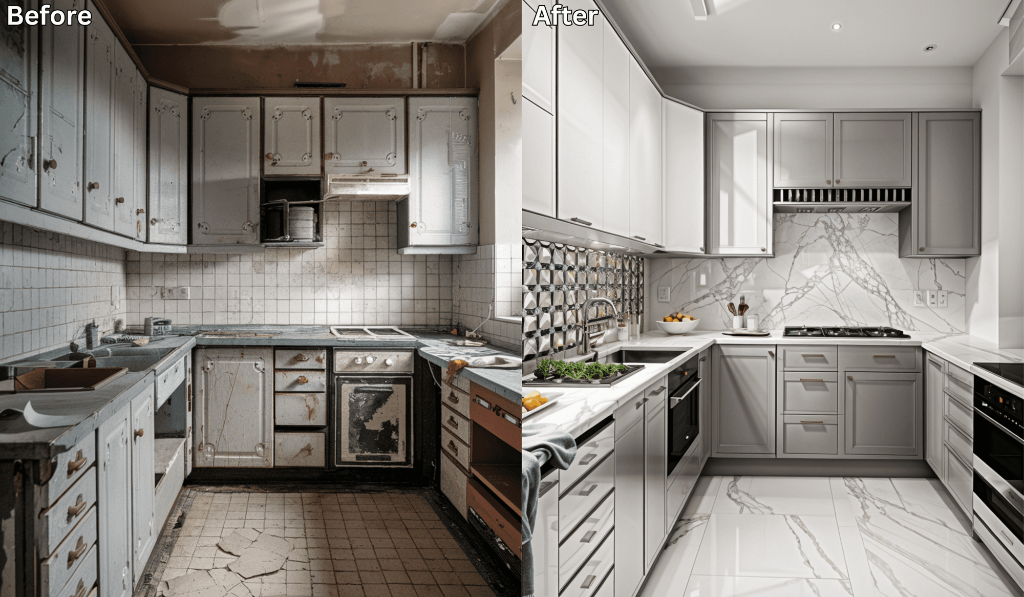 AI Kitchen Makeovers: See Cabinet and Countertop Swaps in Seconds