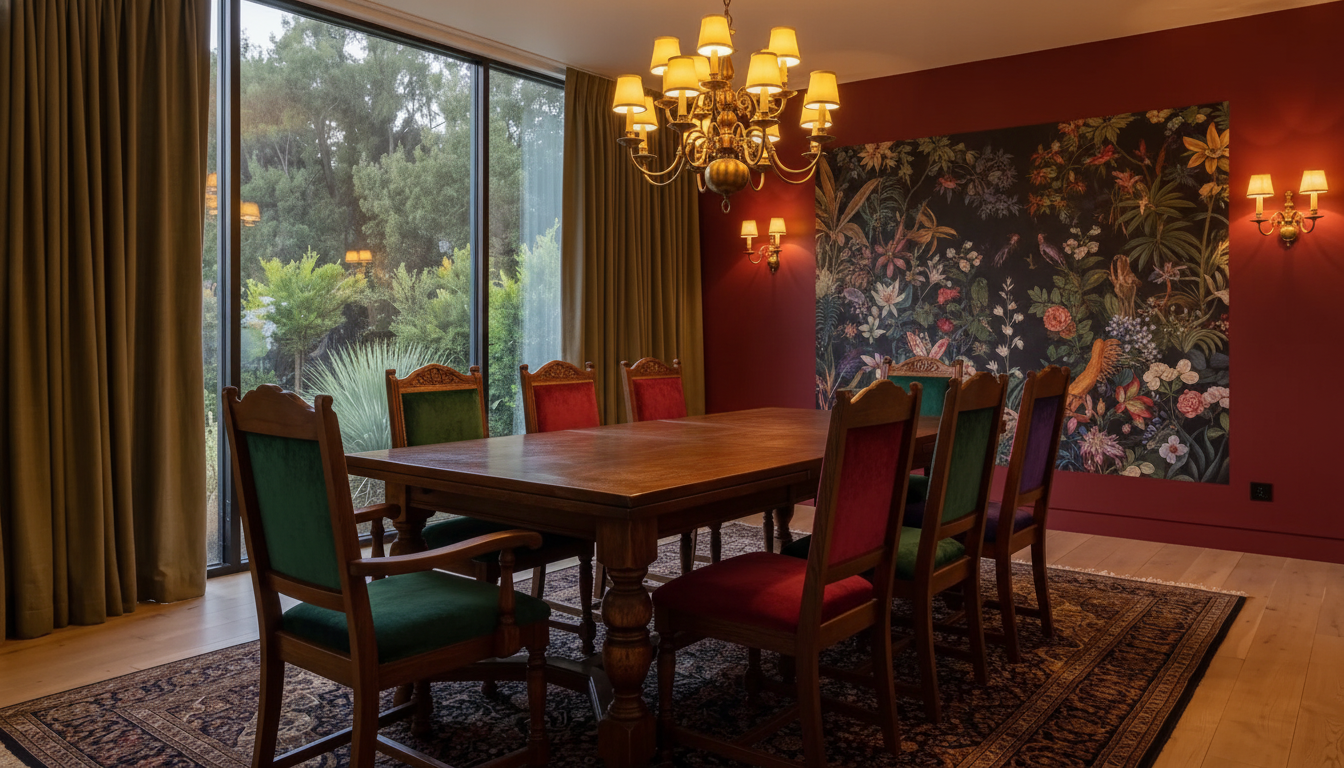 AI interior design render — dining rooms