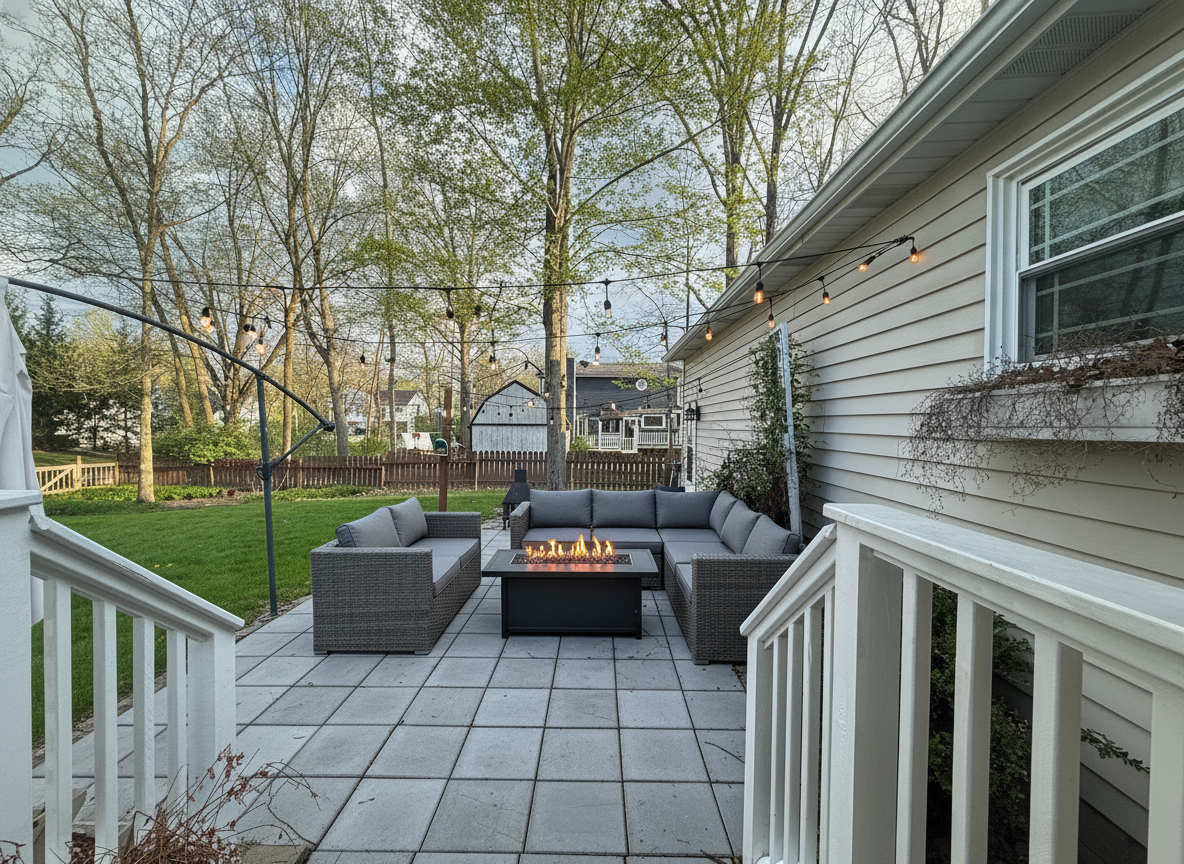 AI driveway and patio design render — patios