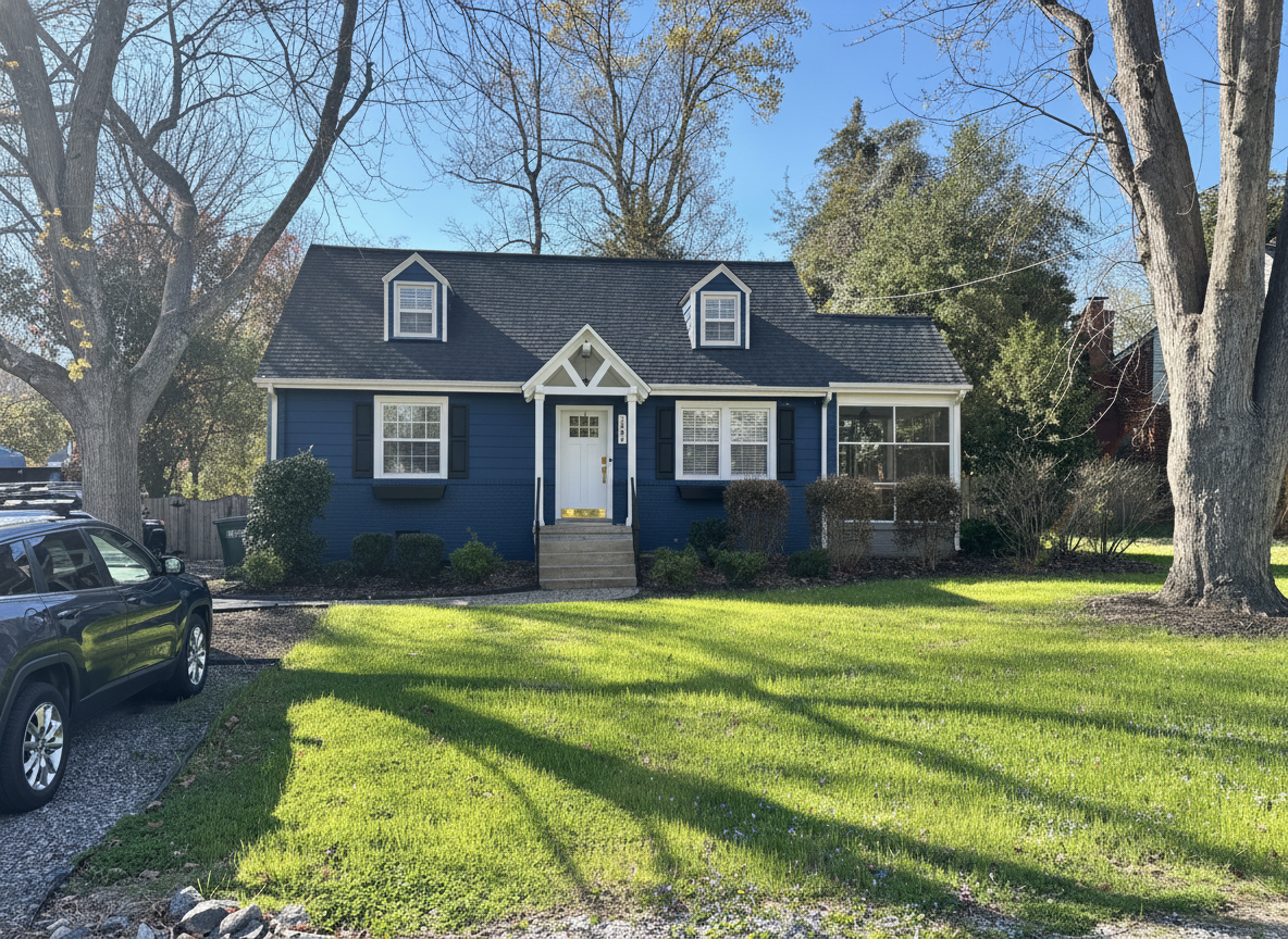 Exterior paint visualizer render — settling it at the kitchen table